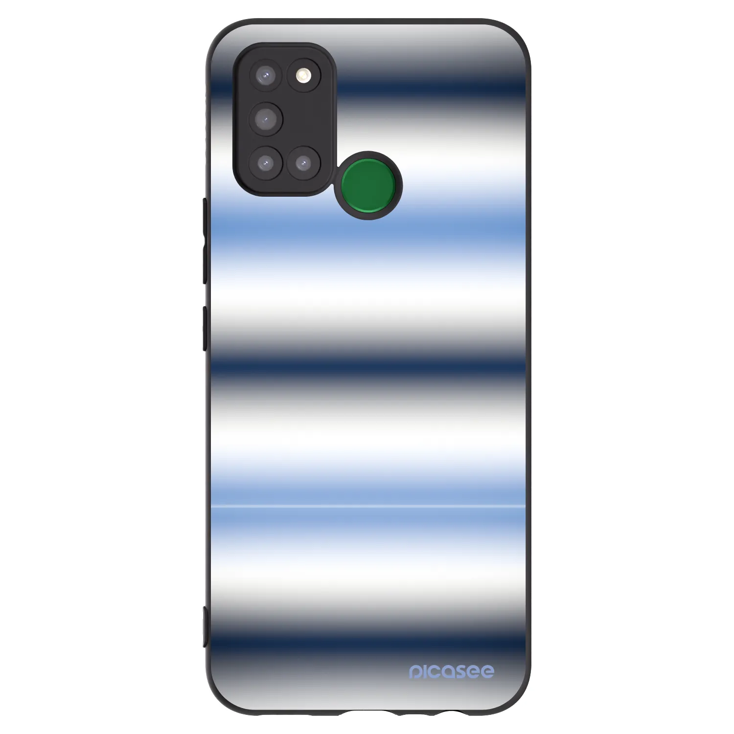 Picasee husă neagră din silicon pentru Realme 7i - Static Lines