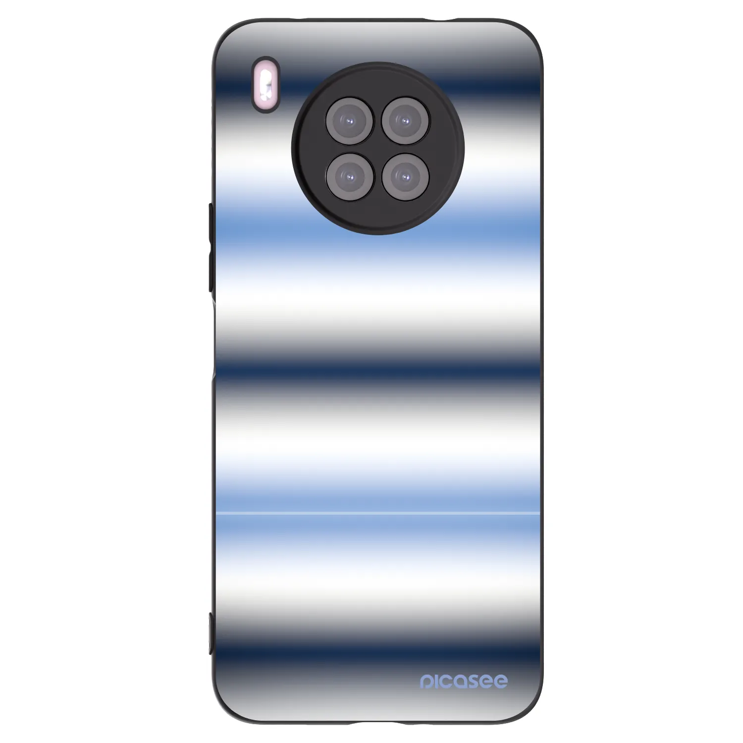 Picasee husă neagră din silicon pentru Huawei Nova 8i - Static Lines