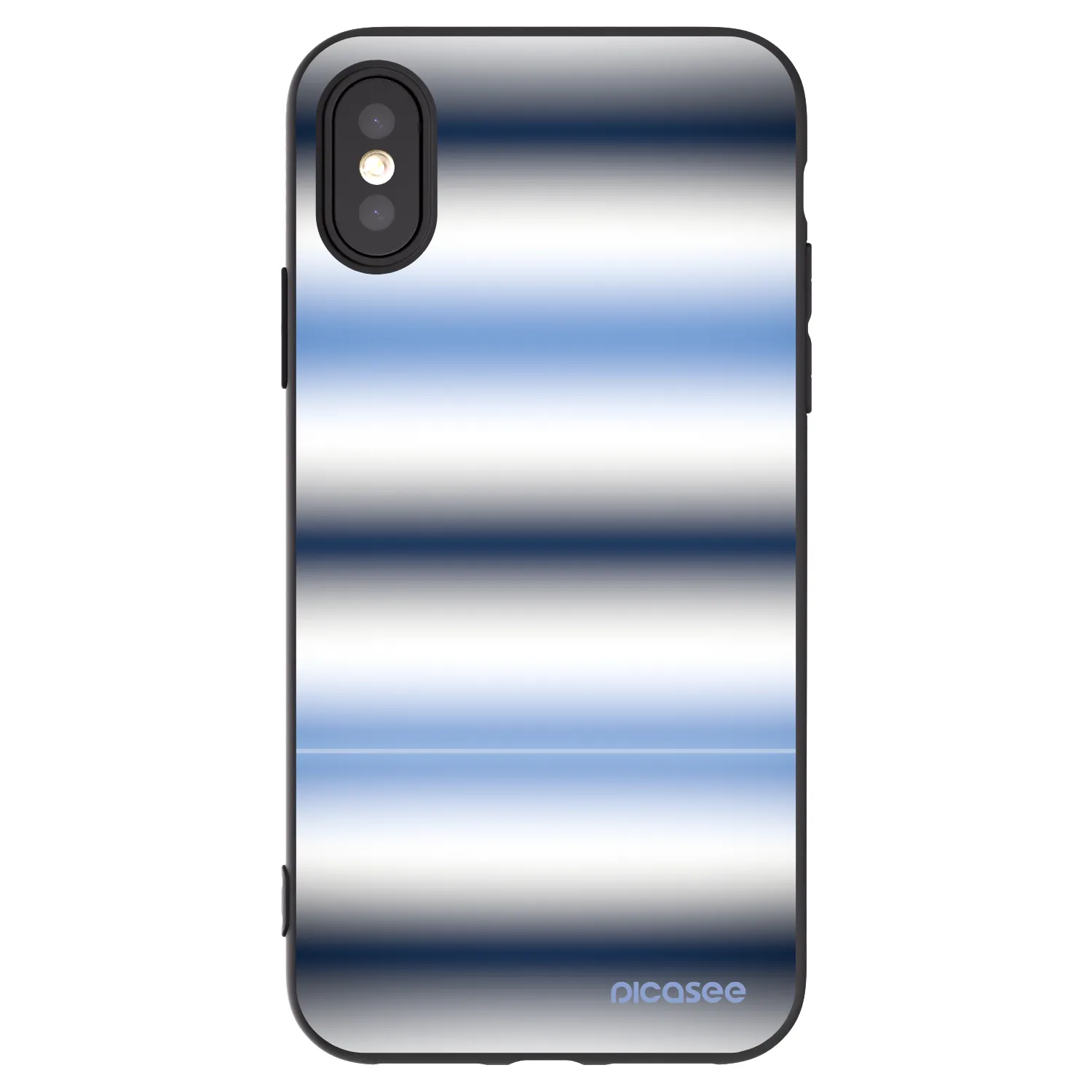 Picasee husă neagră din silicon pentru Apple iPhone X/XS - Static Lines