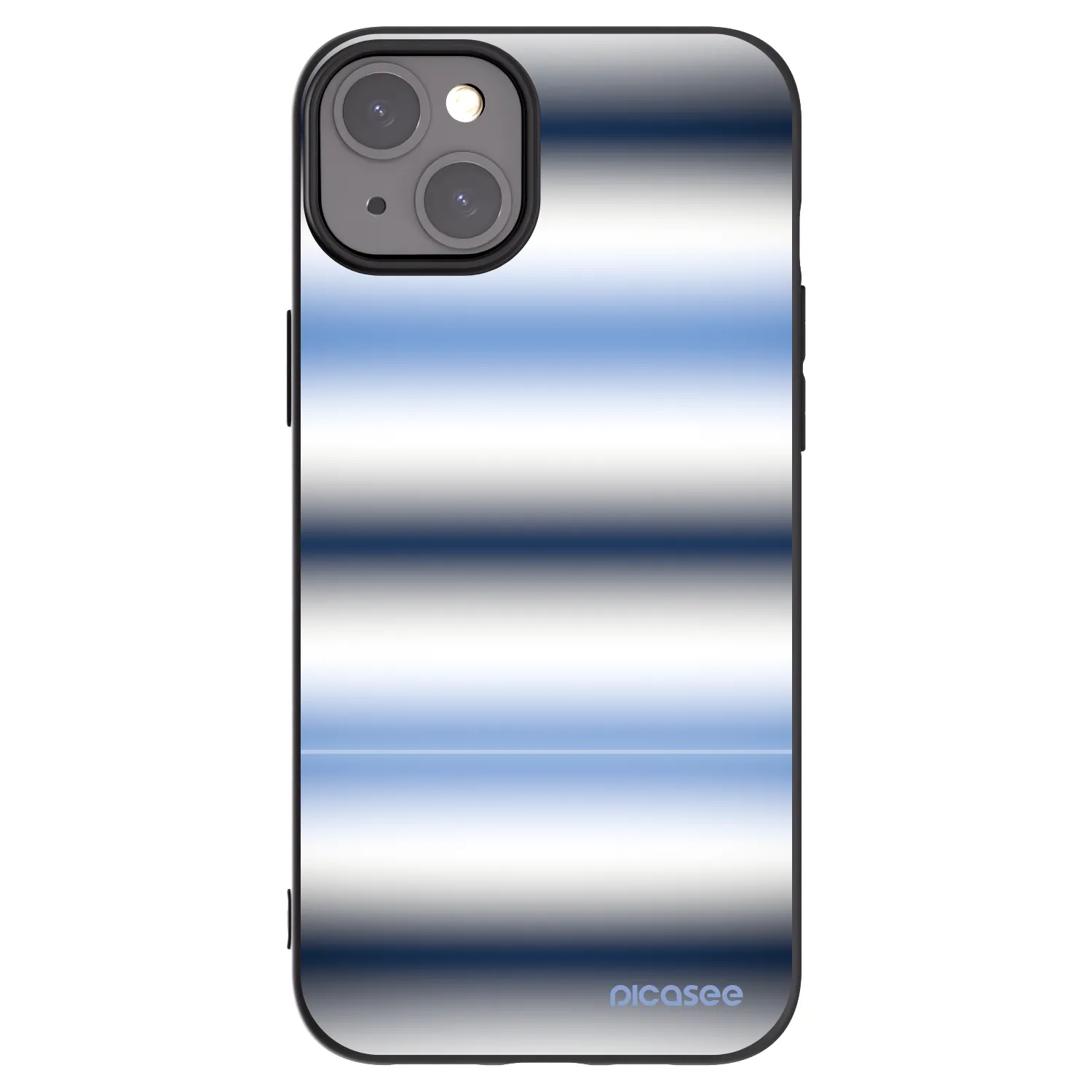 Picasee husă neagră din silicon pentru Apple iPhone 15 Plus - Static Lines