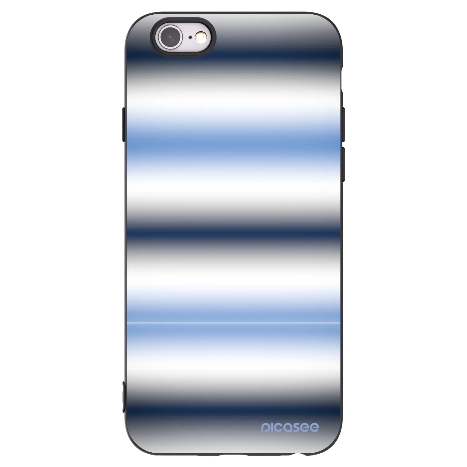 Picasee husă neagră din silicon pentru Apple iPhone 6/6S - Static Lines