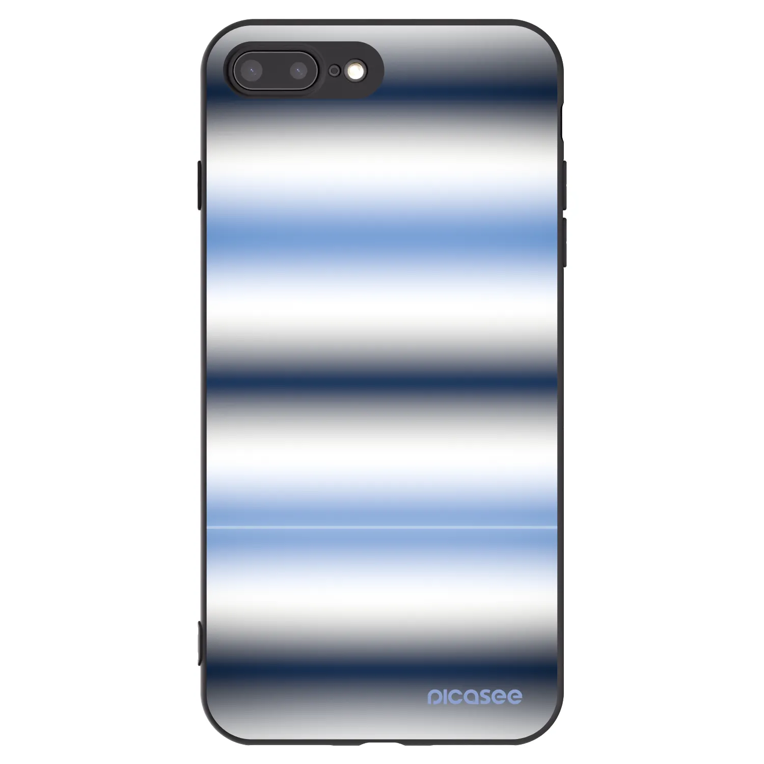 Picasee husă neagră din silicon pentru Apple iPhone 7 Plus - Static Lines