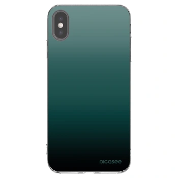 Picasee husă transparentă din silicon pentru Apple iPhone XS Max - Verdant Fade