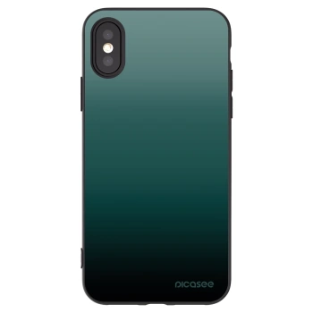 Picasee husă neagră din silicon pentru Apple iPhone X/XS - Verdant Fade
