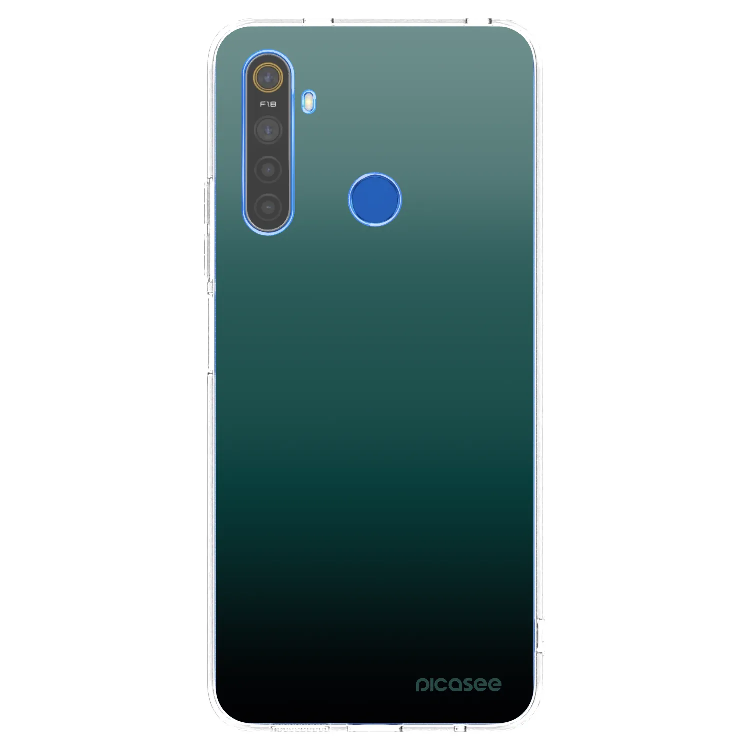 Picasee husă transparentă din silicon pentru Realme 5 - Verdant Fade