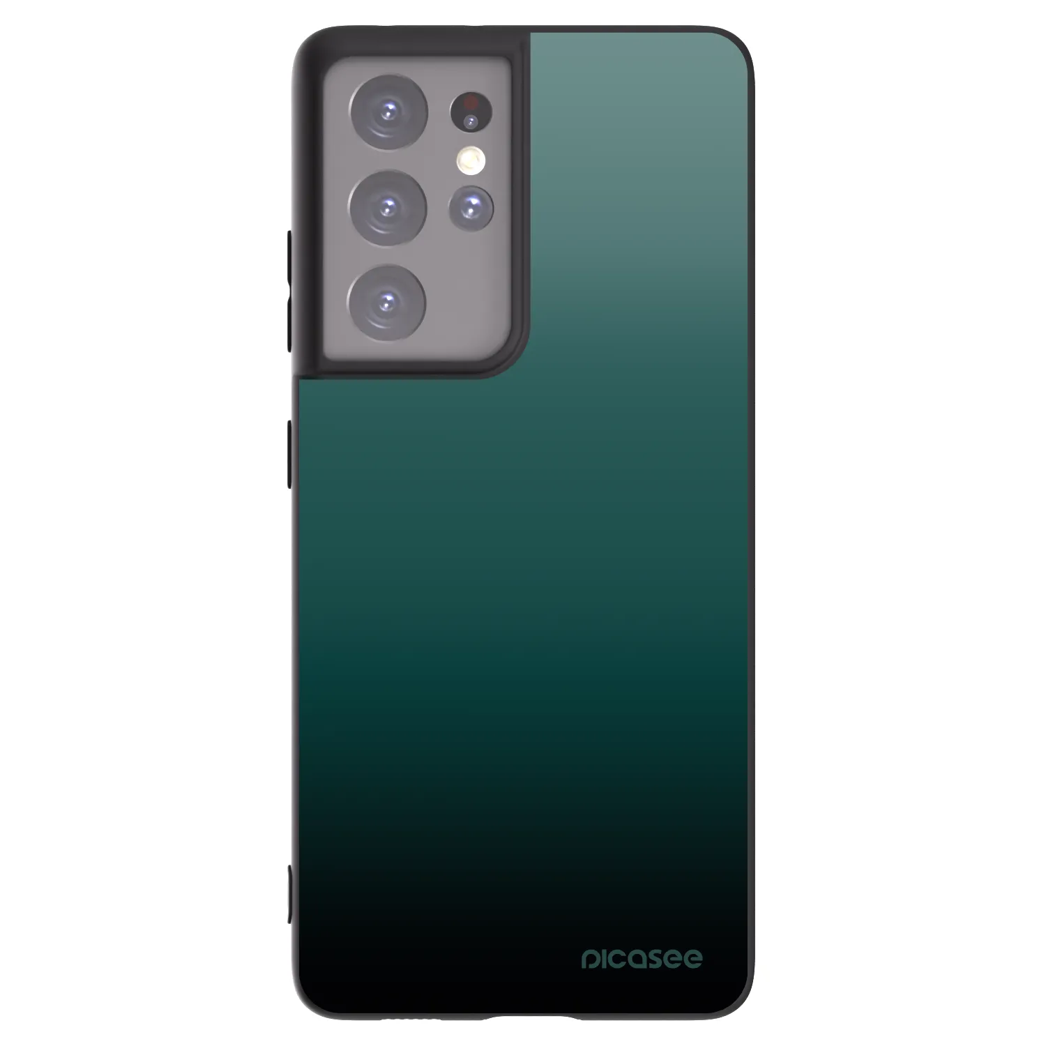 Picasee husă neagră din silicon pentru Samsung Galaxy S21 Ultra 5G G998B - Verdant Fade