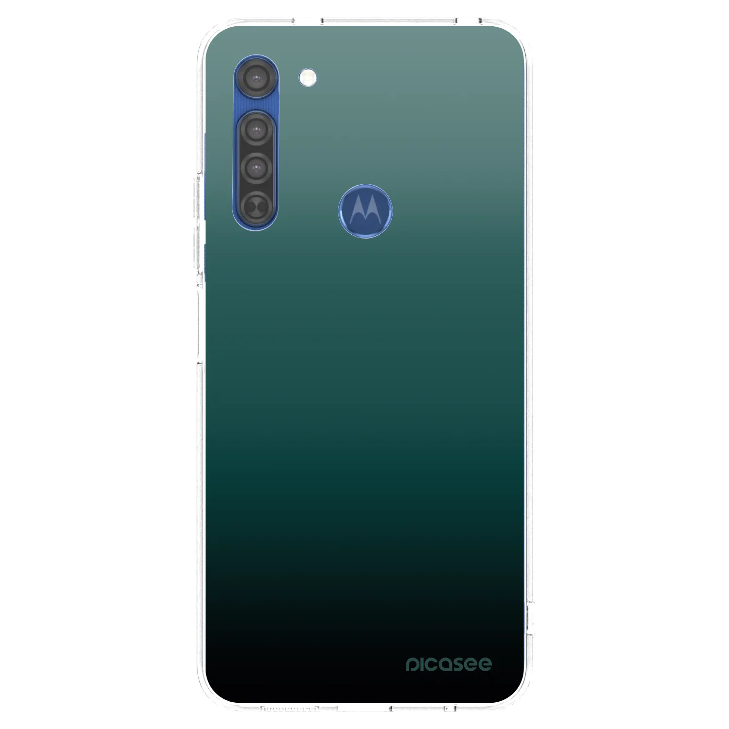 Picasee husă transparentă din silicon pentru Motorola Moto G8 - Verdant Fade