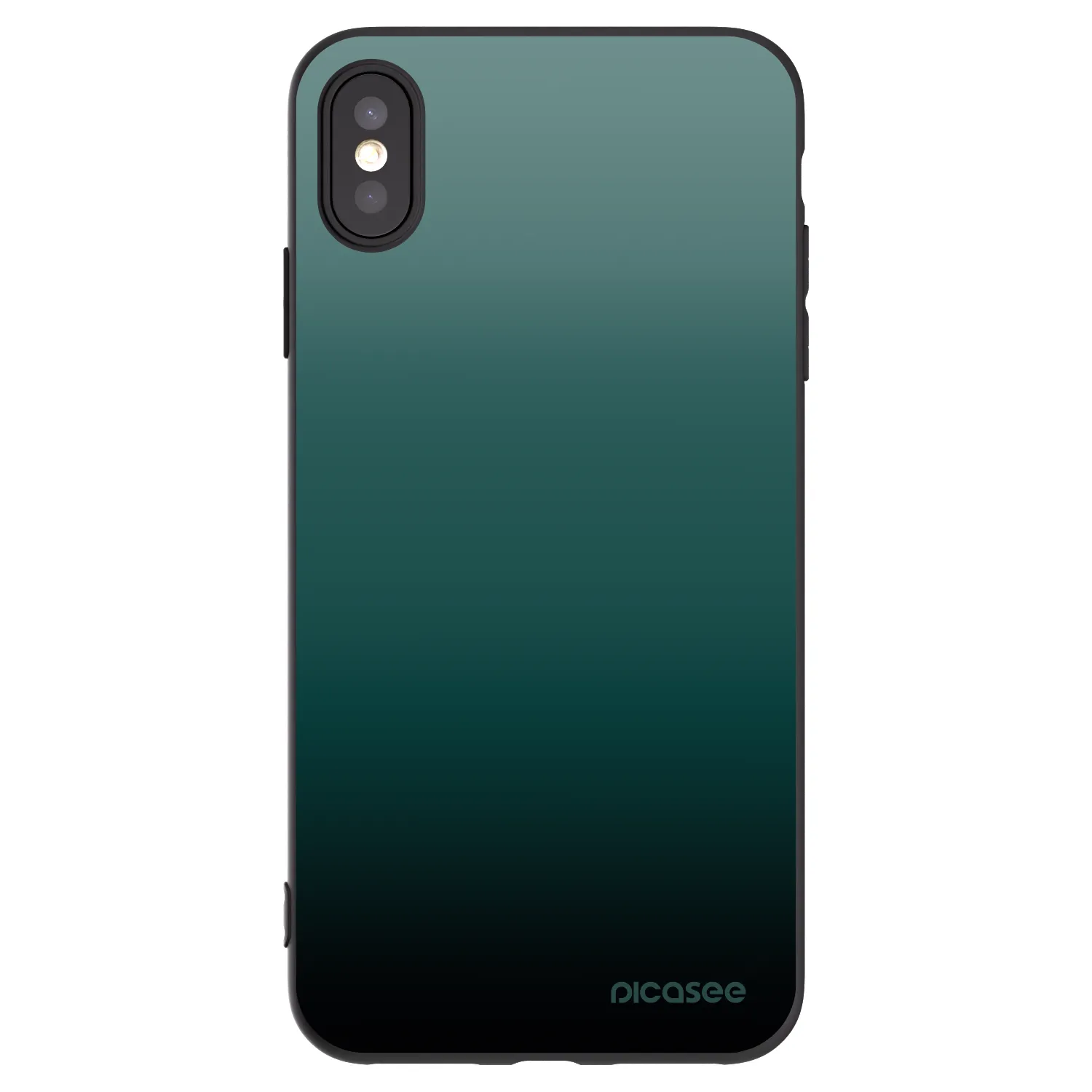 Picasee husă neagră din silicon pentru Apple iPhone XS Max - Verdant Fade