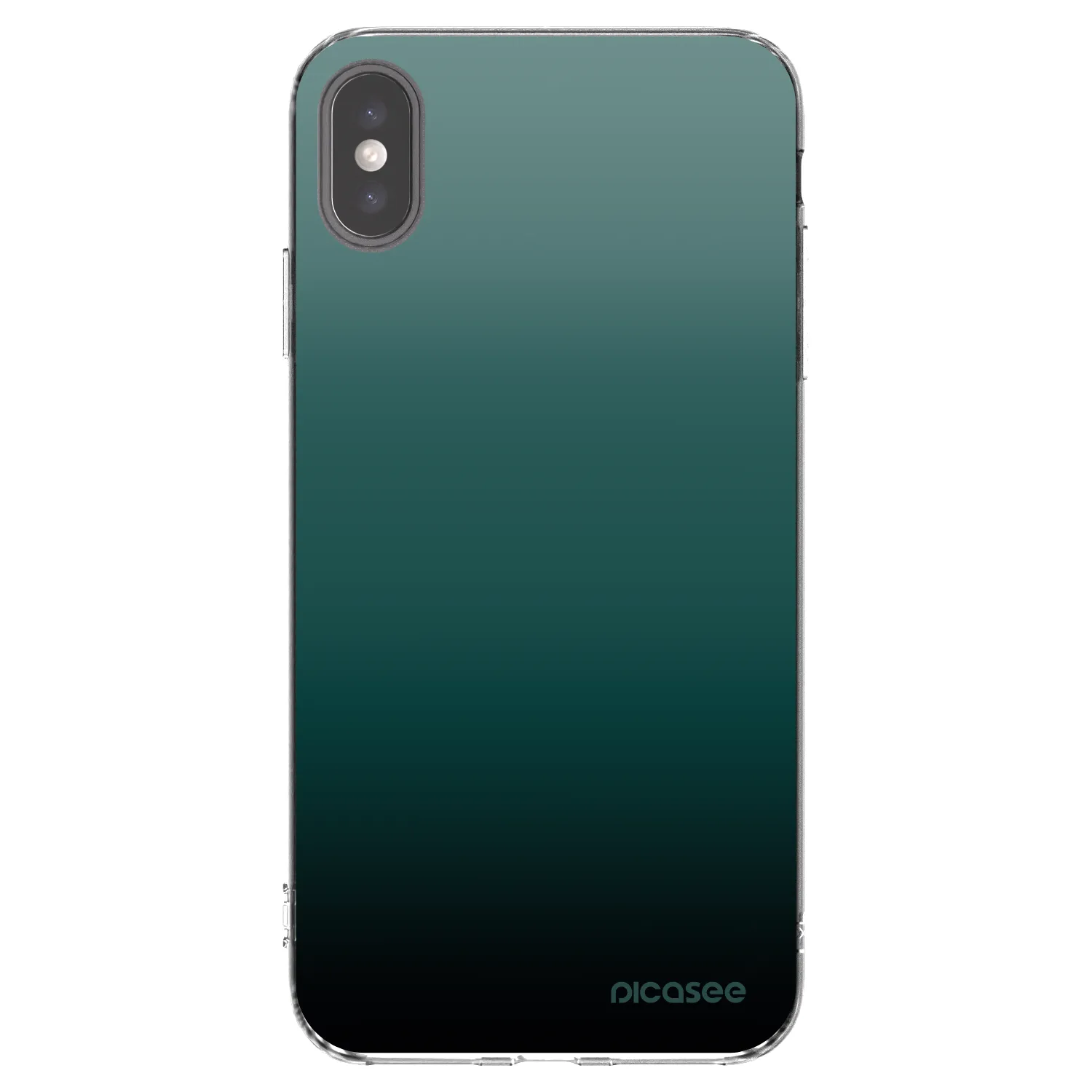 Picasee husă transparentă din silicon pentru Apple iPhone XS Max - Verdant Fade