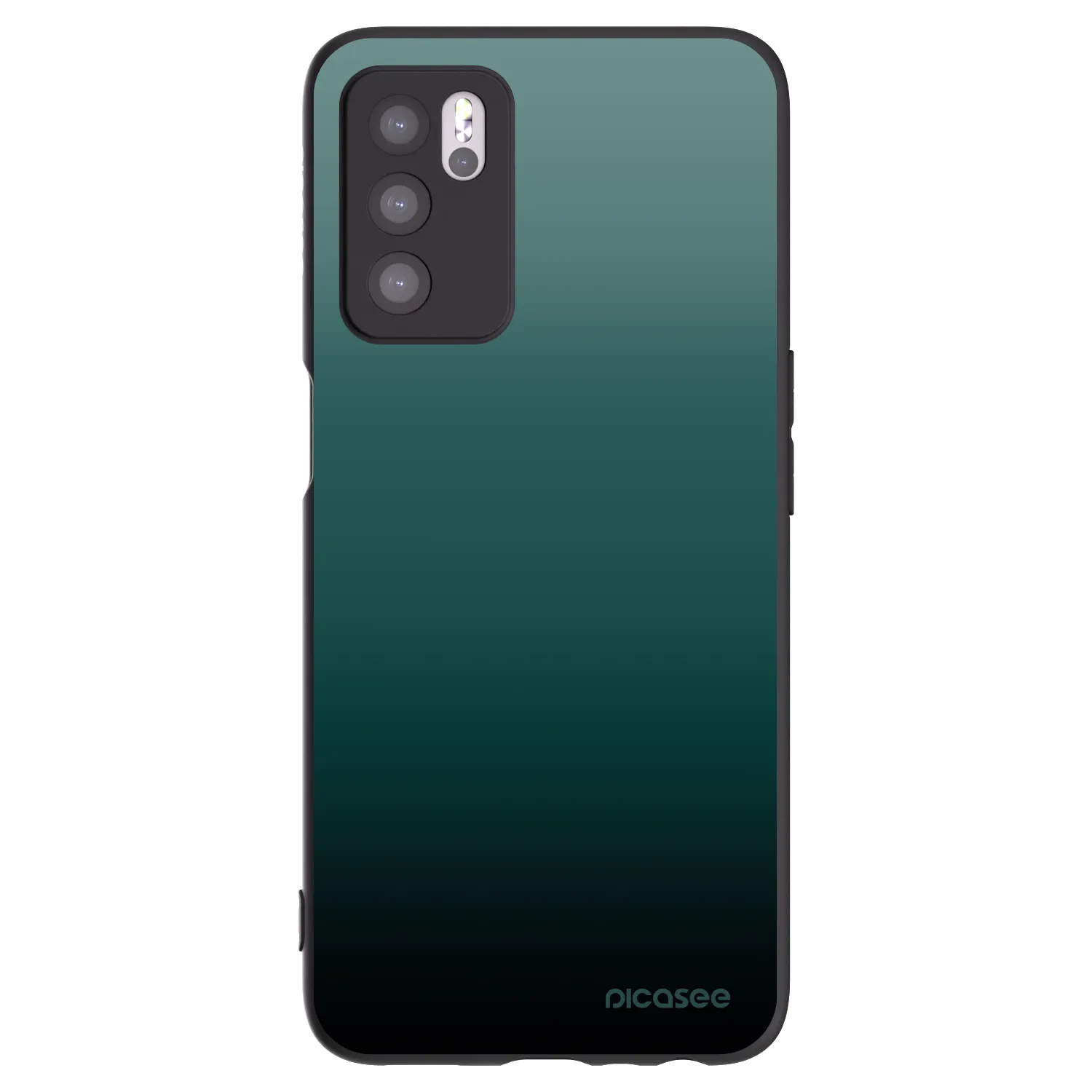 Picasee husă neagră din silicon pentru OPPO A16s - Verdant Fade