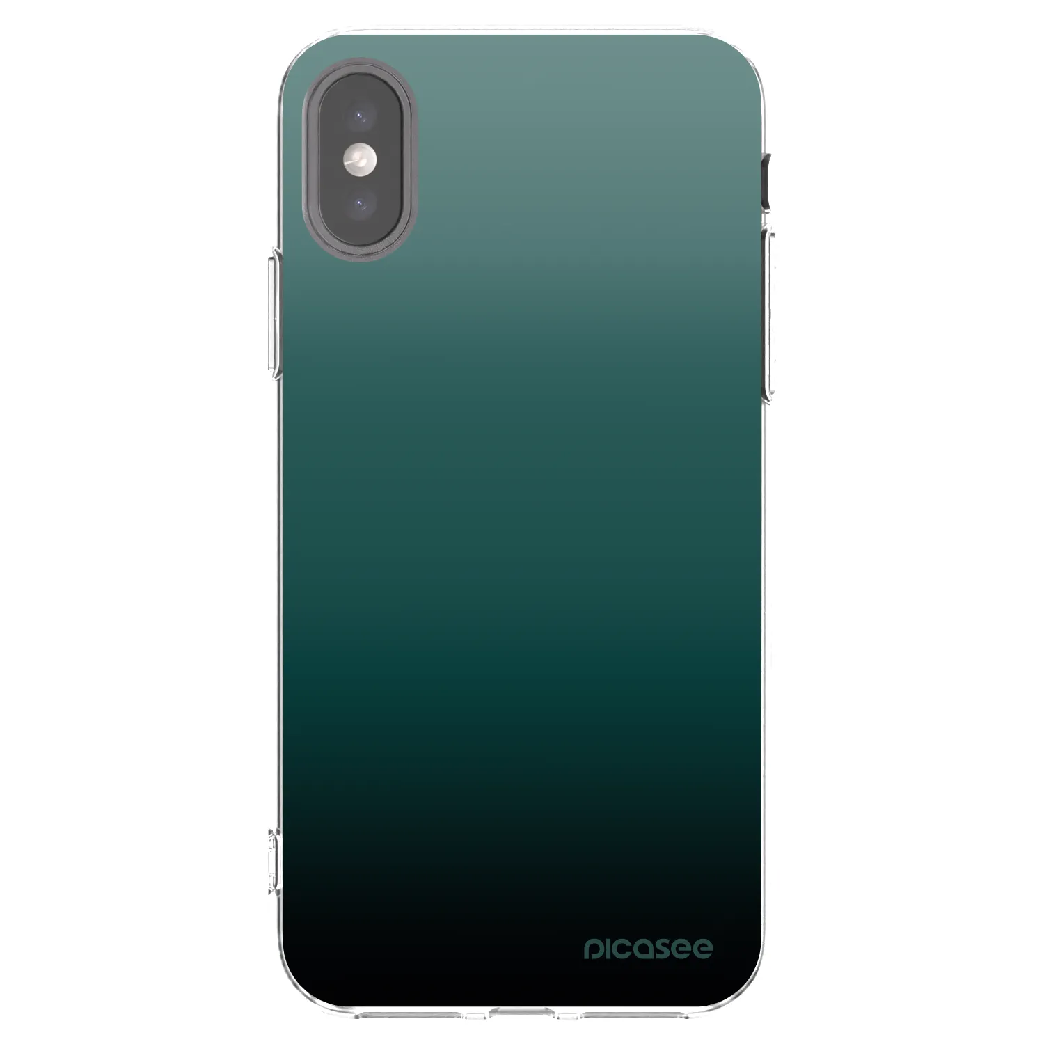 Picasee husă transparentă din silicon pentru Apple iPhone X/XS - Verdant Fade