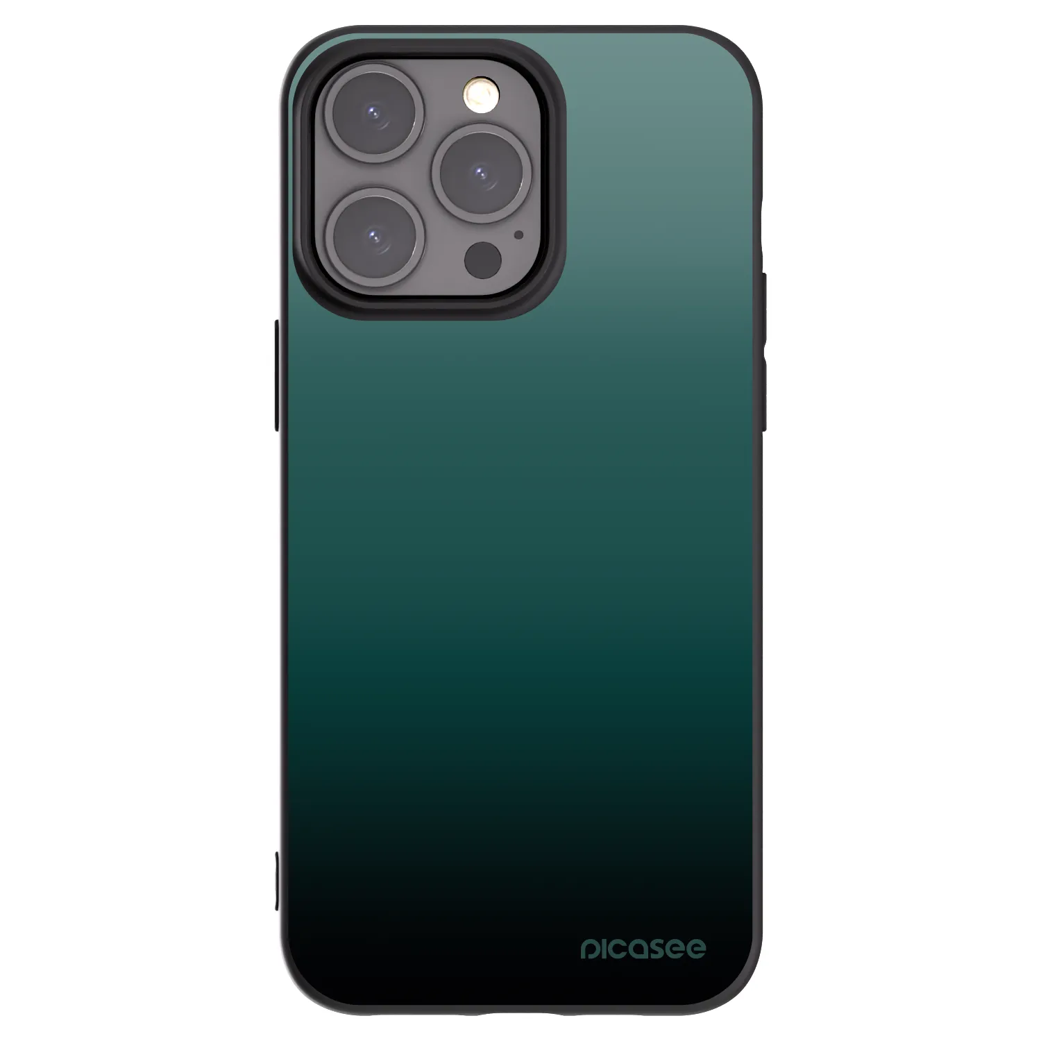 Picasee husă neagră din silicon pentru Apple iPhone 15 Pro Max - Verdant Fade