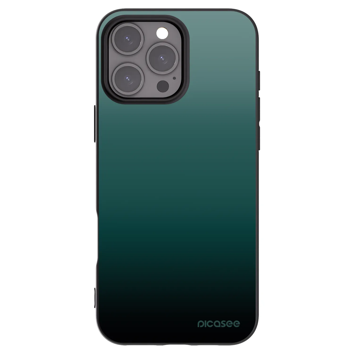 Picasee husă neagră din silicon pentru Apple iPhone 16 Pro Max - Verdant Fade