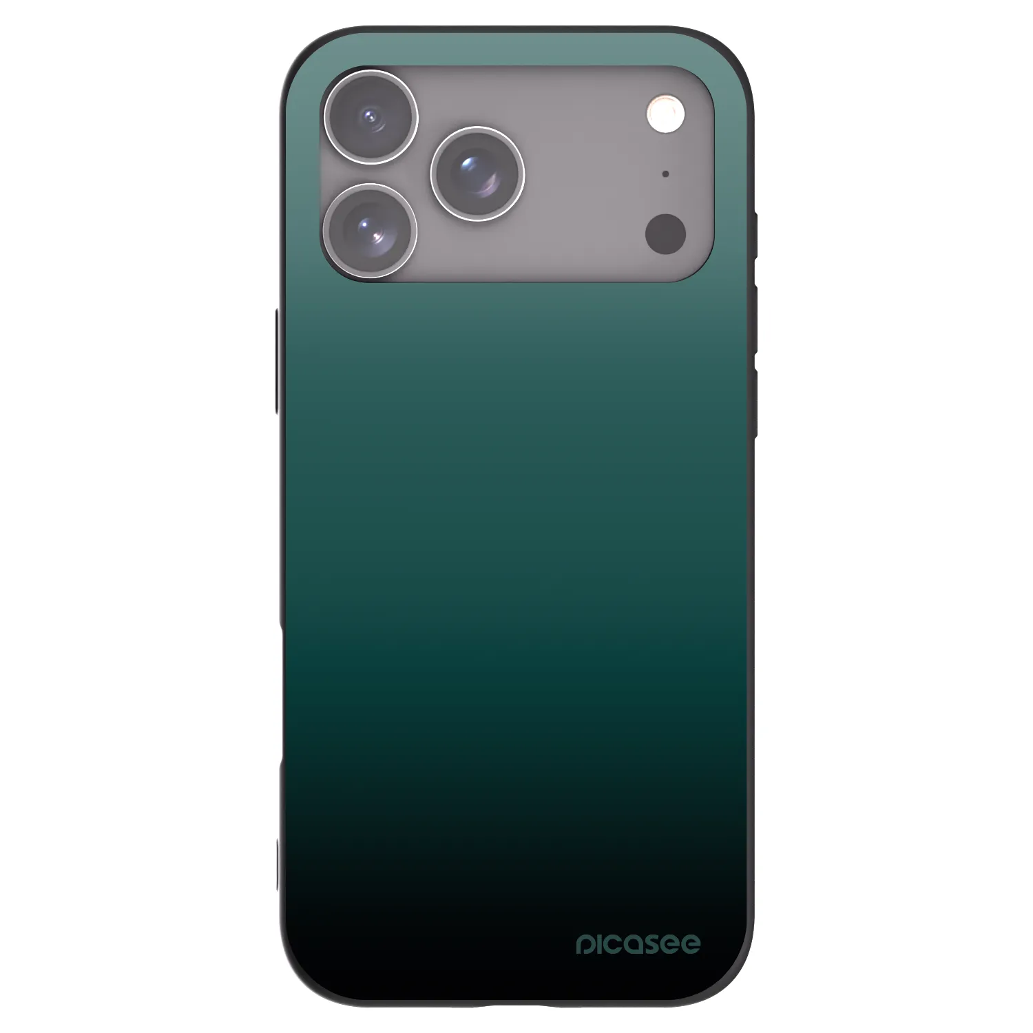 Picasee husă neagră din silicon pentru Apple iPhone 17 Pro Max - Verdant Fade