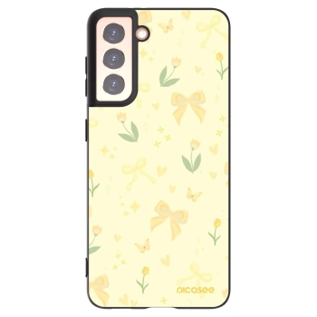 Picasee husă neagră din silicon pentru Samsung Galaxy S21 5G G991B - Honey Blossom