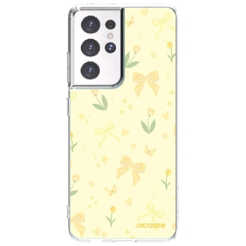 Picasee husă transparentă din silicon pentru Samsung Galaxy S21 Ultra 5G G998B - Honey Blossom
