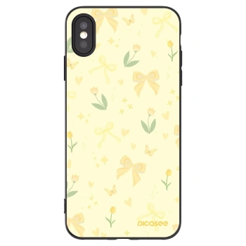 Picasee husă neagră din silicon pentru Apple iPhone XS Max - Honey Blossom