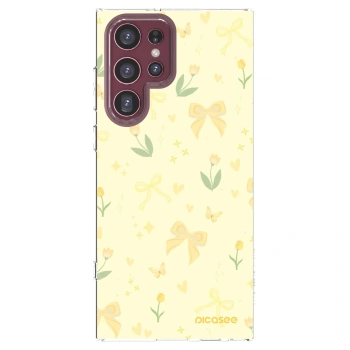 Picasee husă transparentă din silicon pentru Samsung Galaxy S22 Ultra 5G - Honey Blossom