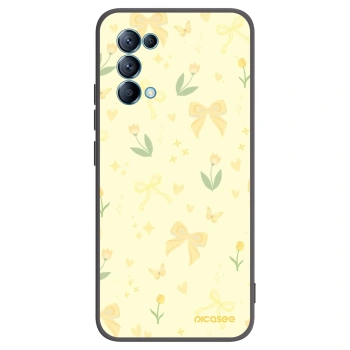 Picasee husă neagră din silicon pentru OPPO Reno 5 5G - Honey Blossom
