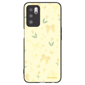 Picasee husă neagră din silicon pentru OPPO A16s - Honey Blossom