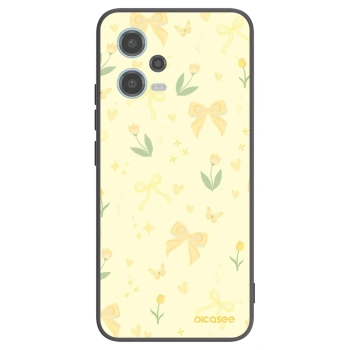 Picasee husă neagră din silicon pentru Xiaomi Redmi Note 12 5G - Honey Blossom
