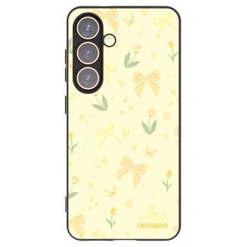 Picasee husă neagră din silicon pentru Samsung Galaxy S24 S921B 5G - Honey Blossom