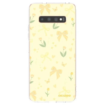 Picasee husă transparentă din silicon pentru Samsung Galaxy S10 Plus G975 - Honey Blossom