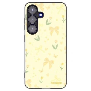 Picasee husă neagră din silicon pentru Samsung Galaxy S25 5G - Honey Blossom