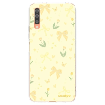 Picasee husă transparentă din silicon pentru Samsung Galaxy A70 A705F - Honey Blossom