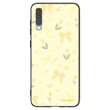 Picasee husă neagră din silicon pentru Samsung Galaxy A70 A705F - Honey Blossom