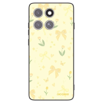 Picasee husă neagră din silicon pentru Motorola Edge 60 Pro - Honey Blossom