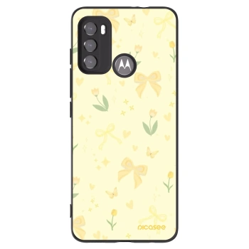 Picasee husă neagră din silicon pentru Motorola Edge 60 5G - Honey Blossom