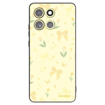 Picasee husă neagră din silicon pentru Motorola Moto G86 Power 5G - Honey Blossom