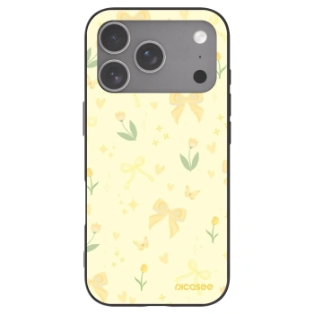Picasee husă neagră din silicon pentru Apple iPhone 18 Pro - Honey Blossom