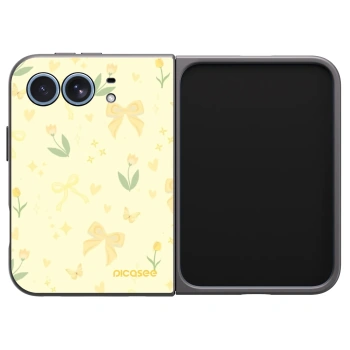 Picasee husă neagră din silicon pentru Apple iPhone Duo - Honey Blossom