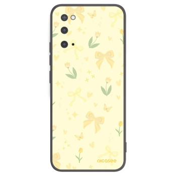 Picasee husă neagră din silicon pentru Samsung Galaxy S20 G980F - Honey Blossom