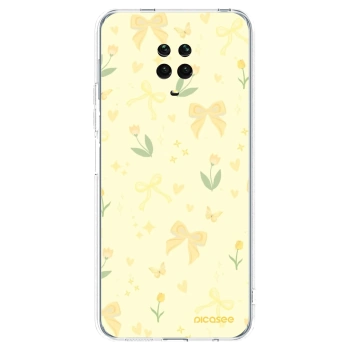Picasee husă transparentă din silicon pentru Xiaomi Redmi Note 9 Pro - Honey Blossom