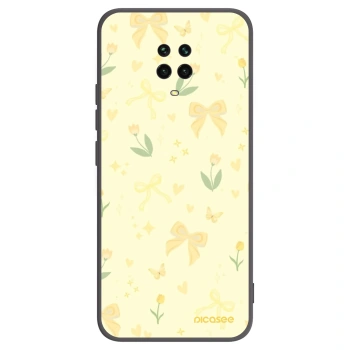 Picasee husă neagră din silicon pentru Xiaomi Redmi Note 9 Pro - Honey Blossom