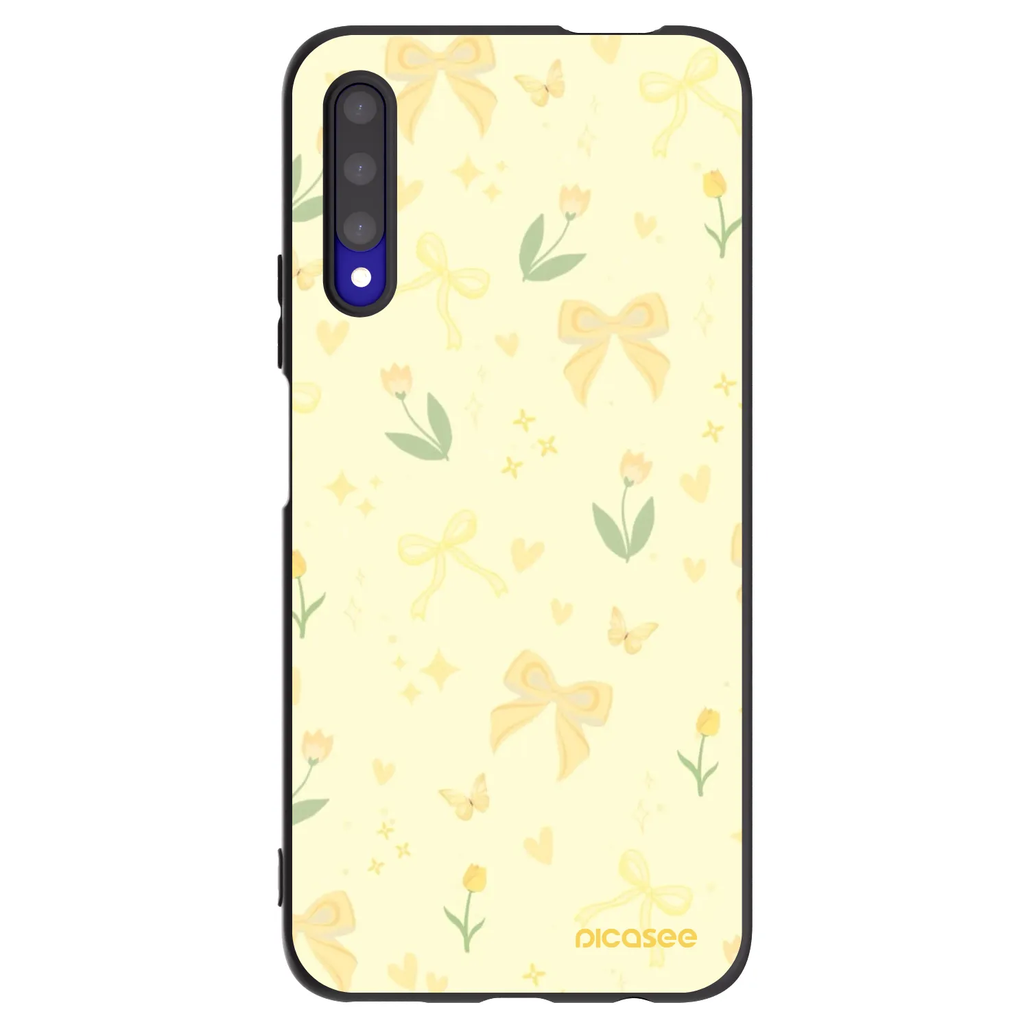 Picasee husă neagră din silicon pentru Honor 9X Pro - Honey Blossom