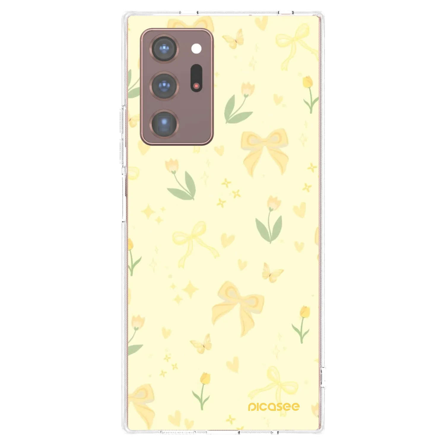 Picasee husă transparentă din silicon pentru Samsung Galaxy Note 20 Ultra - Honey Blossom