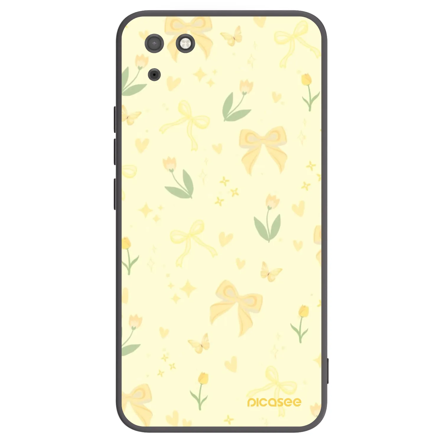 Picasee husă neagră din silicon pentru Huawei Y5P - Honey Blossom