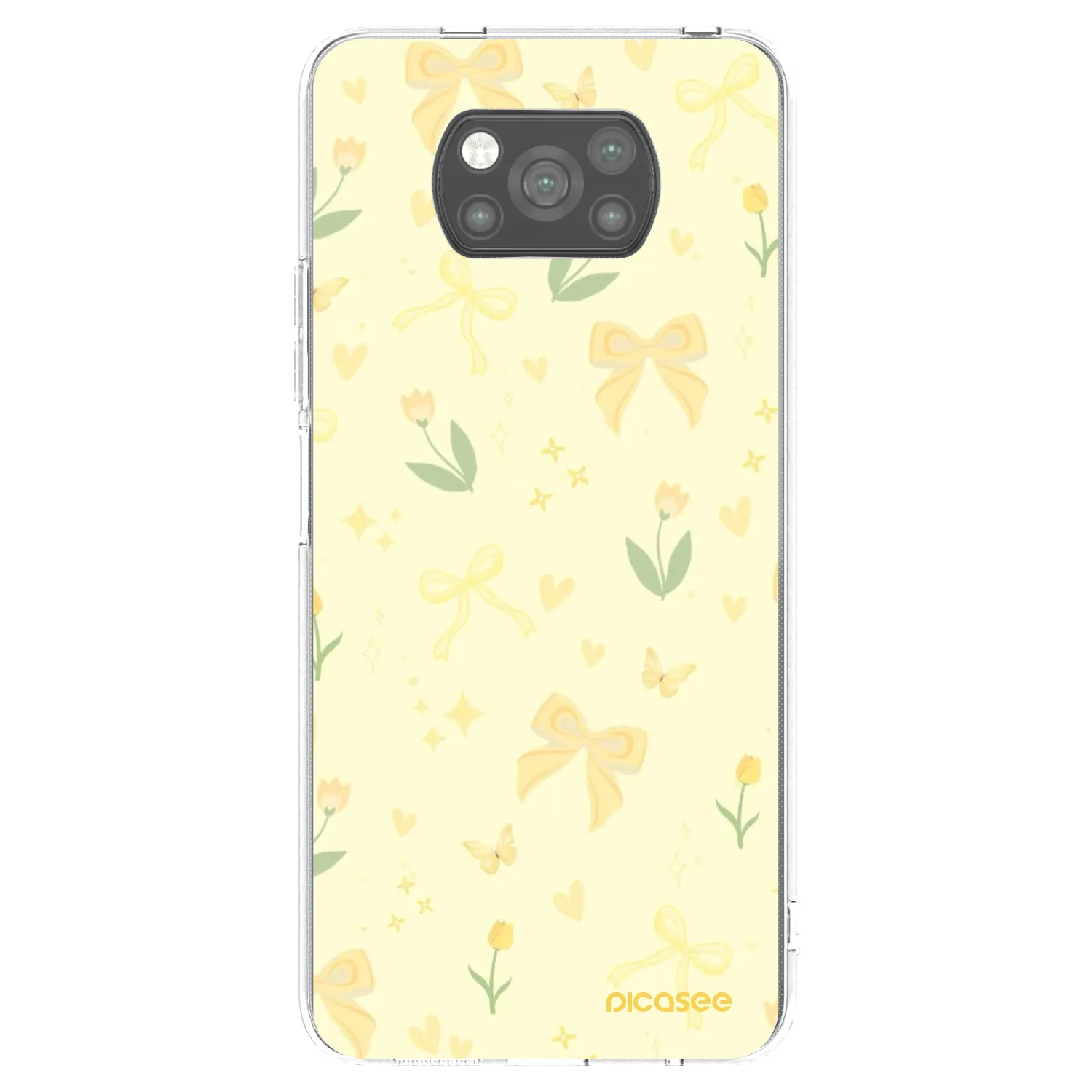 Picasee husă neagră din silicon pentru Xiaomi Poco X3 - Honey Blossom