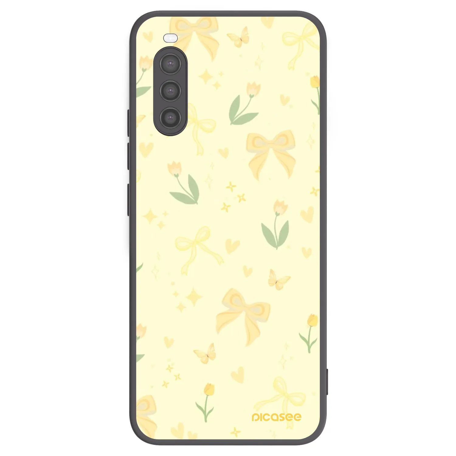 Picasee husă neagră din silicon pentru Sony Xperia 10 II - Honey Blossom