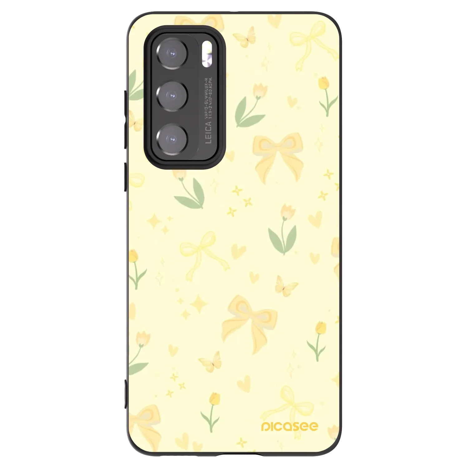 Picasee husă neagră din silicon pentru Huawei P40 - Honey Blossom