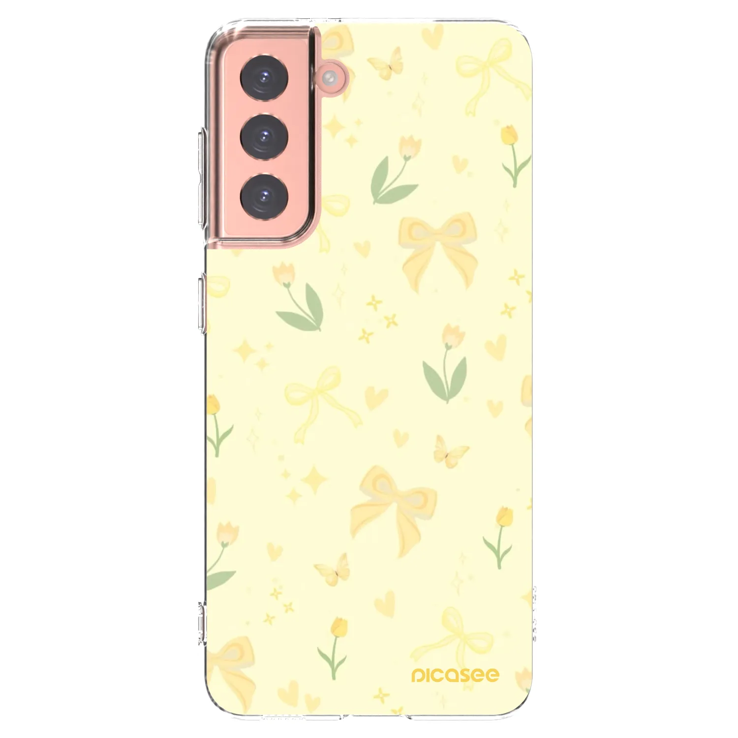 Picasee husă transparentă din silicon pentru Samsung Galaxy S21 5G G991B - Honey Blossom
