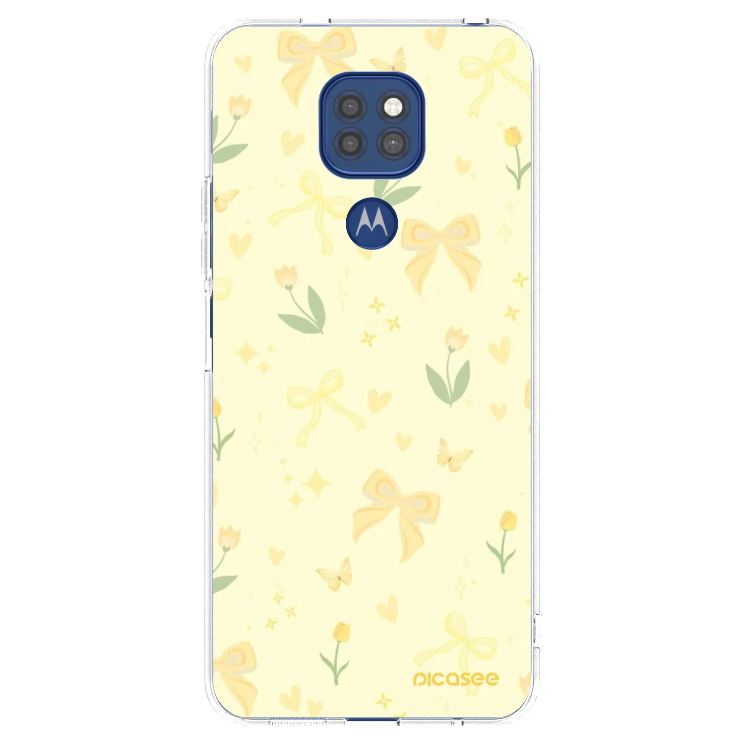 Picasee husă transparentă din silicon pentru Motorola Moto G9 Play - Honey Blossom