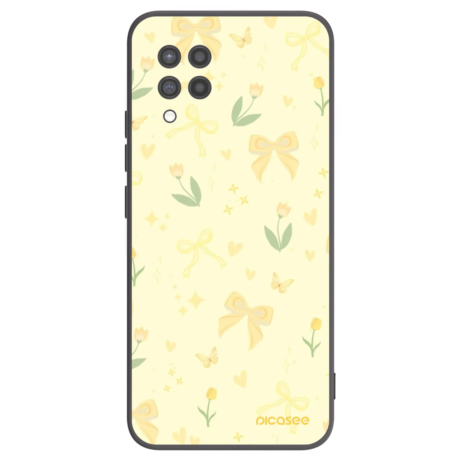 Picasee husă neagră din silicon pentru Samsung Galaxy A42 A426B - Honey Blossom