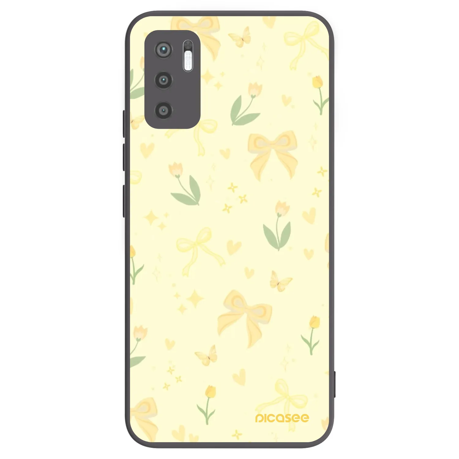 Picasee husă neagră din silicon pentru Xiaomi Redmi Note 10 5G - Honey Blossom