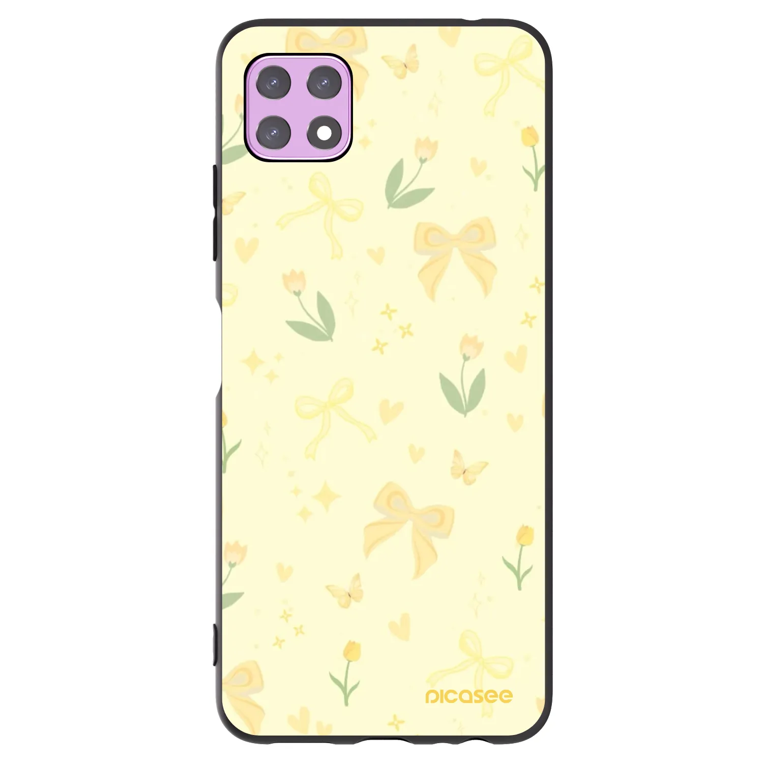 Picasee husă neagră din silicon pentru Samsung Galaxy A22 A226B 5G - Honey Blossom