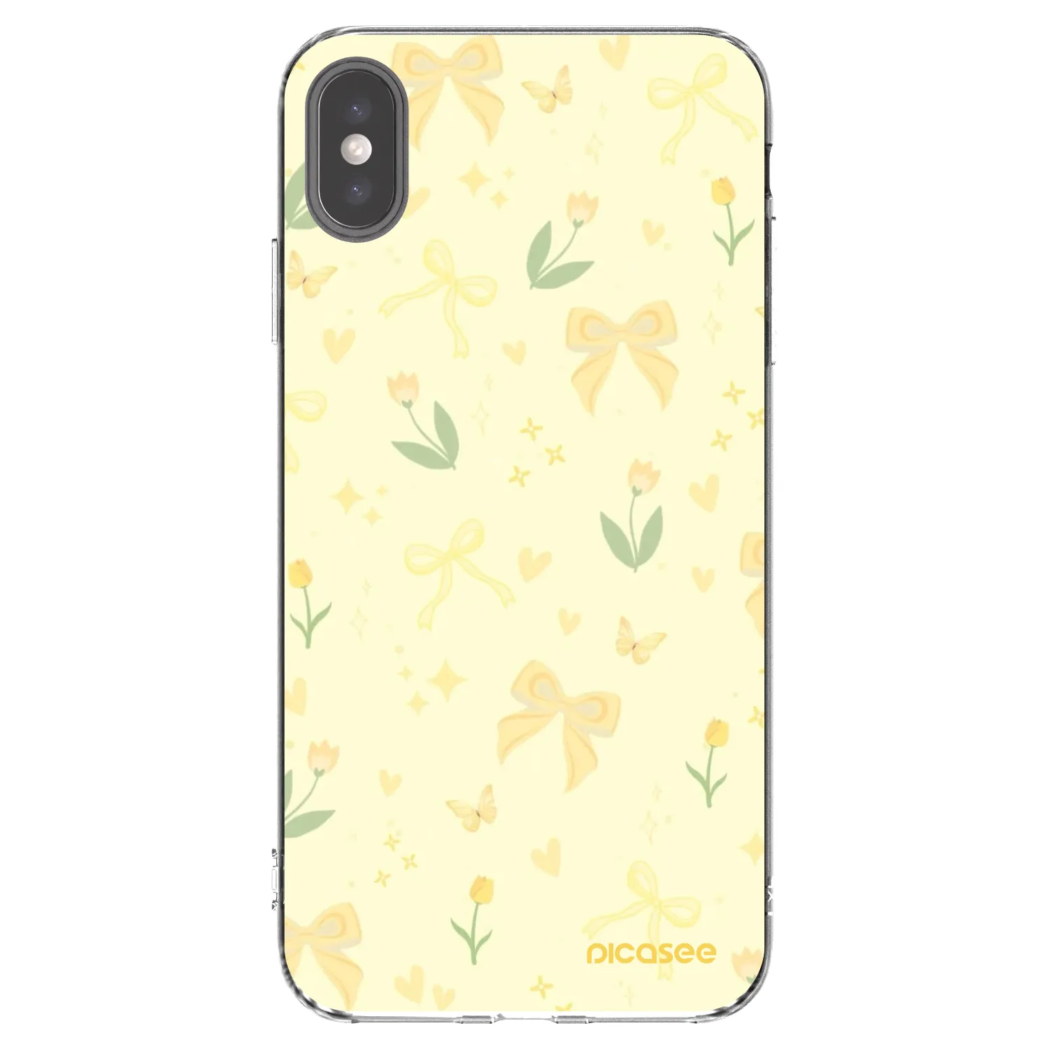 Picasee husă transparentă din silicon pentru Apple iPhone XS Max - Honey Blossom